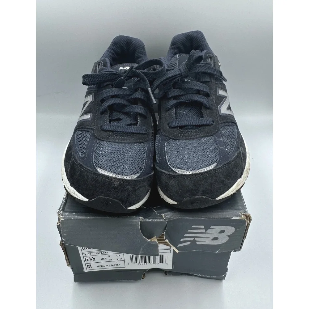 New Balance 990v5‎ Kids Youth Navy Suede Mesh Running Shoes Sneakers US5.5Y 2020